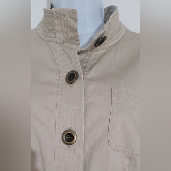 EARTHY KHAKI CASUAL COAT PETITE CAN BE WORN FOR ANY OCASION CHARTER CLUB SZ L - Picture 2 of 7